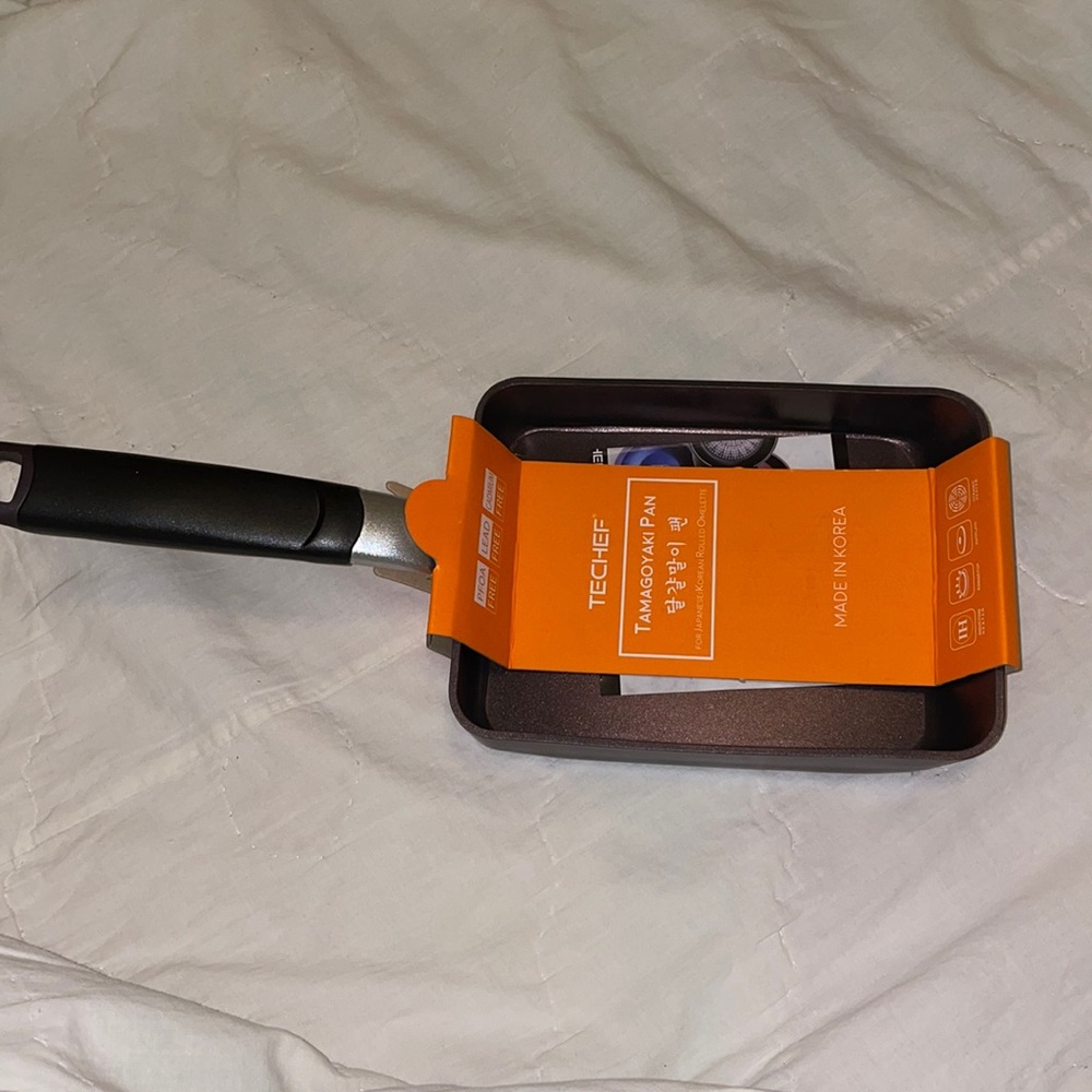 BN Tamagoyaki omelette PFOA free non stick pan, 5”x7” made in Korea by Techef - Picture 2 of 5